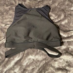 Under Armour High Neck Sports Bra with Mesh Detail